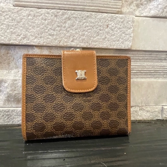 Authentic Celine Macadam Brown & Tan Leather Vintage Wallet - Picture 6 of 7